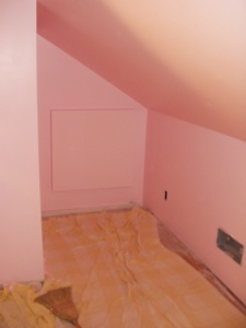 PINK walls!!  Looking to the left
